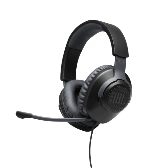 JBL Quantum 100 - Black - Wired over-ear gaming headset with flip-up mic - Detailshot 9 image number null